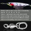 Picture of 5pcs/Pack PROBEROS DAC006 Lure Baits 8-Type Rings Connector High-Speed Bearing Swivel Oval Pin Fishing Gear Accessories, Length: 25mm