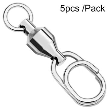 Picture of 5pcs/Pack PROBEROS DAC006 Lure Baits 8-Type Rings Connector High-Speed Bearing Swivel Oval Pin Fishing Gear Accessories, Length: 35mm