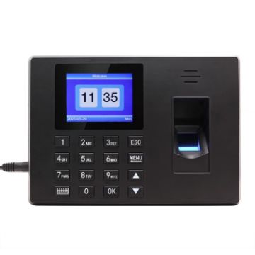 Picture of Fingerprint Recognition Voice Broadcast Smart Report Generation Attendance Machine, Model: Black US Plug
