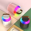 Picture of Home Portable Bluetooth Speaker Small Outdoor Karaoke Audio, Color: Y1 Pink (Monocular wheat)