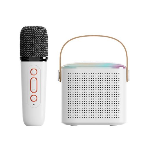 Portable Bluetooth Speaker Outdoor Karaoke Audio Y1 White - 1
