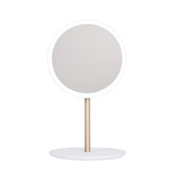 Picture of H-M-02 12 LEDs Portable Charging Magnetic Folding Travel Light Makeup Mirror (Apricot)