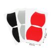 Picture of 3 Sets Car Door Wrist Handle Protective Stickers Carbon Fiber Handle Protector (Red)