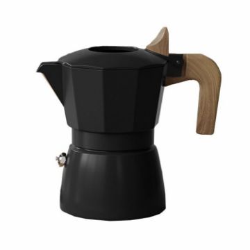 Picture of 100ml Dual Valve Mocha Pot Espresso Machine Outdoor Coffee Brewing Pot Extraction Tool (Black)
