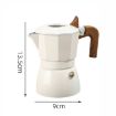 Picture of 100ml Dual Valve Mocha Pot Espresso Machine Outdoor Coffee Brewing Pot Extraction Tool (White)