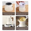 Picture of 100ml Dual Valve Mocha Pot Espresso Machine Outdoor Coffee Brewing Pot Extraction Tool (White)