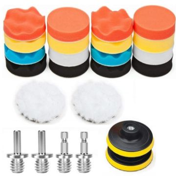 Picture of 24 In 1 With 4 Screws 3 Inch Polishing Waxing Pad Sponge Buffing Kit