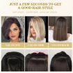 Picture of 2pcs/Pack Invisible Pad Hair Roots Both Sides Puffy Wig Piece Faux Hair Extension Pad Hair Piece, Color: 30cm Natural Black