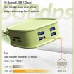 BS10H Type-C Docking Station USB Hub Ethernet Port (Pink) - 7
