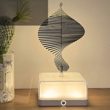 Picture of 16 Colors 3D Rotating Bedside Lamp Night Light LED Rechargeable Ambient Light Decorative Ornament, Style: Oval