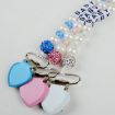 Picture of Infant Baby Pacifier Clip Chain Clay Crystal Anti-drop Heart Nipple Clip (Blue)