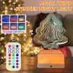 Picture of 16 Colors 3D Rotating Bedside Lamp Night Light LED Rechargeable Ambient Light Decorative Ornament, Style: Christmas Tree
