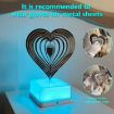16 Colors 3D Rotating Bedside Lamp Night Light LED Rechargeable Ambient Light Love - 6