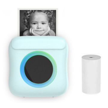 Picture of C22 Colorful Ambient Light Portable Mini Inkless Thermal Bluetooth Printer Error Question Label Printer (Blue)