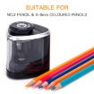 Picture of TENWIN Electrical Pencil Sharpener Student Stationery Semi-Automatic Sharpeners Battery Model (Black)