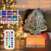 16 Colors 3D Rotating Bedside Lamp Night Light LED Rechargeable Snowflake - 2