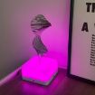 16 Colors 3D Rotating Bedside Lamp Night Light LED Rechargeable Snowflake - 7