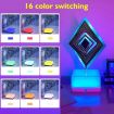 Picture of 16 Colors 3D Rotating Bedside Lamp Night Light LED Rechargeable Ambient Light Decorative Ornament, Style: Pentagram