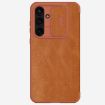 NILLKIN QIN Series Pro Leather Phone Case for Samsung Galaxy A55 - Brown - 1