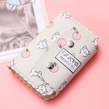 Picture of Mini Cute Cartoon Multi-card Slot Credit Card Holder Change ID Storage Bag, Color: Apricot-Dog