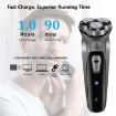 Picture of 3D Floating Head Electric Shaver Charging Three-blade Wet and Dry Razor (Silver)