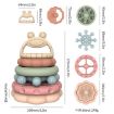 Picture of 6 In 1 Toddler Baby Stackable Grip Anti-Eating Teether Stacking Kids Toys