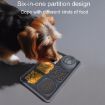 Picture of Pet Silicone Licking Dining Mat Rectangle 6 In 1 Dog Slow Feeding Pads With Scraper (Black)