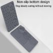 Picture of Pet Silicone Licking Dining Mat Rectangle 6 In 1 Dog Slow Feeding Pads With Scraper (Gray)