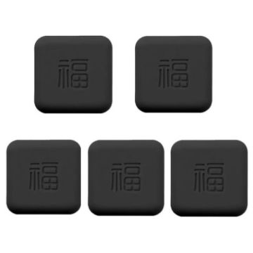 Picture of 5pcs Doorknob Silent Anti-Collision Pad Living Room Bedroom Door Closing Cushion Silicone Protective Pad (Black)