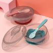 Picture of Smilebear Baby Complementary Food Bowl And Spoon Set Childrens Portable Suction Cup Eating Bowl (Blue)
