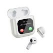 White TWS Wireless Bluetooth 5.3 Smart Earphones with MP3 Function - 1