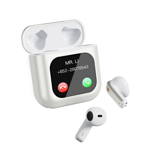 White TWS Wireless Bluetooth 5.3 Smart Earphones with MP3 Function - 1