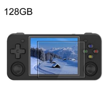 Picture of ANBERNIC RG35XX H Handheld Game Console 3.5 Inch IPS Screen Linux System 64GB+128GB (Black)
