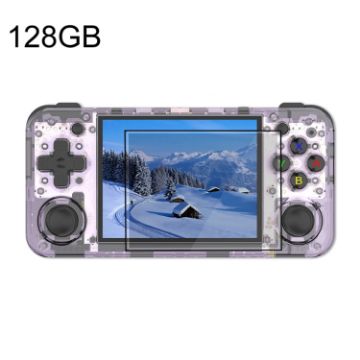 Picture of ANBERNIC RG35XX H Handheld Game Console 3.5 Inch IPS Screen Linux System 64GB+128GB (Transparent Purple)