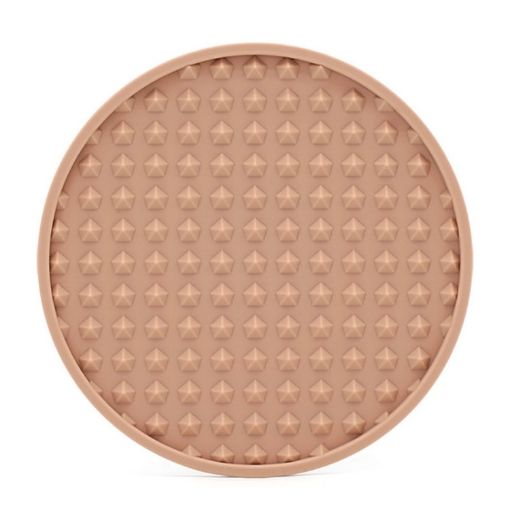 Picture of 10cm Round Thickened Silicone Coaster Irregular Pyramid Shape Tea Cup Mat (Lotus Root Pink)