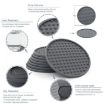 Picture of 10cm Round Thickened Silicone Coaster Irregular Pyramid Shape Tea Cup Mat (Tawny)