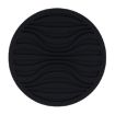 Picture of 10x0.5cm Round Silicone Coaster Non-Slip Wave Mug Heat Insulation Cushion Drainage Coffee And Tea Coaster, Color: Black