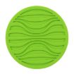 Picture of 10x0.5cm Round Silicone Coaster Non-Slip Wave Mug Heat Insulation Cushion Drainage Coffee And Tea Coaster, Color: Green