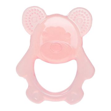 Picture of Baby Teething Stick Toys Childrens Silicone Bear Bites With Storage Box (Pink)