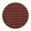 Picture of 10cm Simple Round Thickened Silicone Coaster Anti-Slip Heat Insulation Anti-Scald Tea Cup Table Mat, Color: Stripe Brown