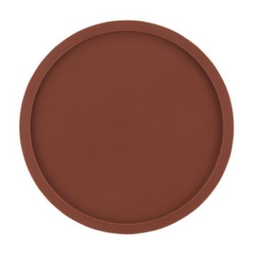 Picture of 10cm Simple Round Thickened Silicone Coaster Anti-Slip Heat Insulation Anti-Scald Tea Cup Table Mat, Color: Classic Brown