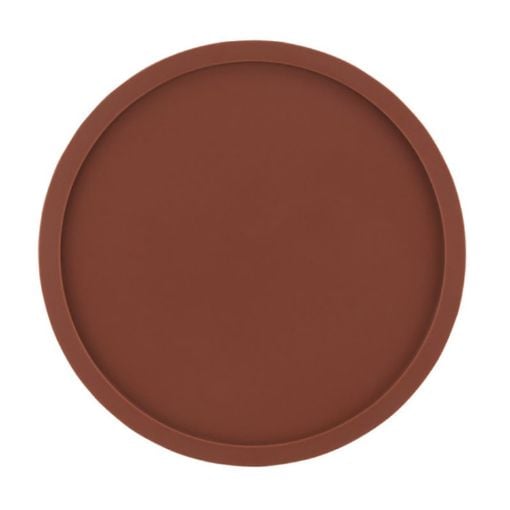 Picture of 10cm Simple Round Thickened Silicone Coaster Anti-Slip Heat Insulation Anti-Scald Tea Cup Table Mat, Color: Classic Brown