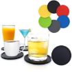 Picture of 10cm Simple Round Thickened Silicone Coaster Anti-Slip Heat Insulation Anti-Scald Tea Cup Table Mat, Color: Classic Brown