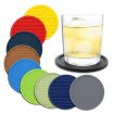 Simple Round Silicone Coaster, Classic Gray - Anti-Slip & Heat Insulation - 2
