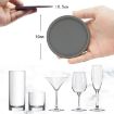Simple Round Silicone Coaster, Classic Gray - Anti-Slip & Heat Insulation - 3