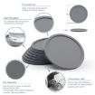 Picture of 10cm Simple Round Thickened Silicone Coaster Anti-Slip Heat Insulation Anti-Scald Tea Cup Table Mat, Color: Classic Gray