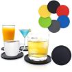 Simple Round Silicone Coaster, Classic Gray - Anti-Slip & Heat Insulation - 6