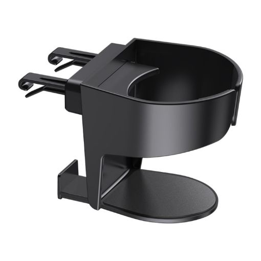 Car Air Conditioner Outlet Cup Holder Ashtray - Black - 1
