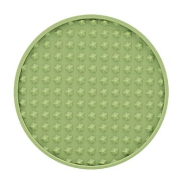 Picture of 10cm Round Thickened Silicone Coaster Irregular Pyramid Shape Tea Cup Mat (Pea Green)