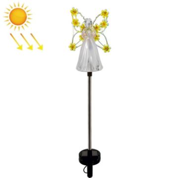 Picture of Solar Angel Garden Light Outdoor Decoration Patio Garden Ground Plug Light (Yellow)